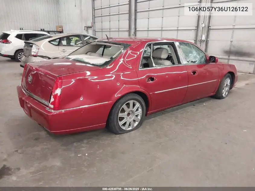 2006 Cadillac Dts VIN: 1G6KD57Y36U126122 Lot: 42530795