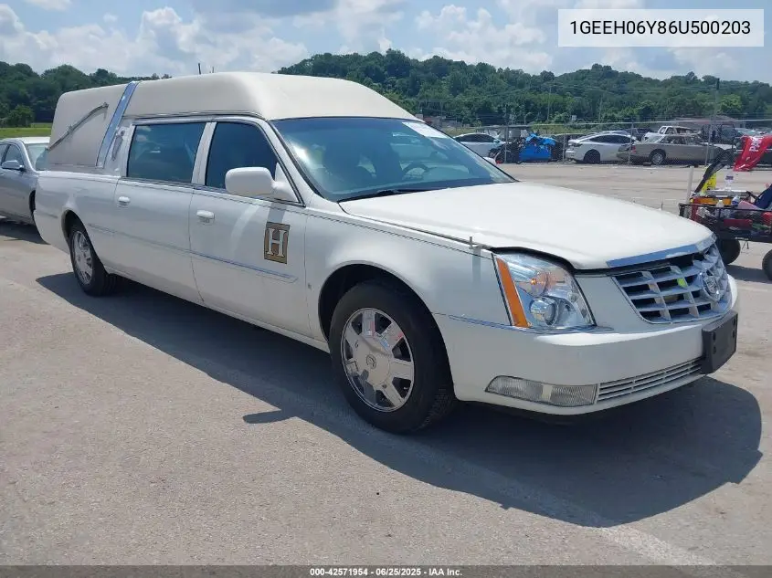 2006 Cadillac Dts Standard VIN: 1GEEH06Y86U500203 Lot: 42571954