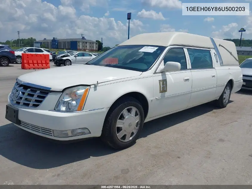 2006 Cadillac Dts Standard VIN: 1GEEH06Y86U500203 Lot: 42571954