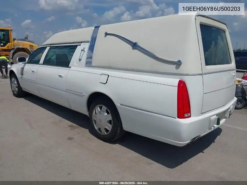 2006 Cadillac Dts Standard VIN: 1GEEH06Y86U500203 Lot: 42571954