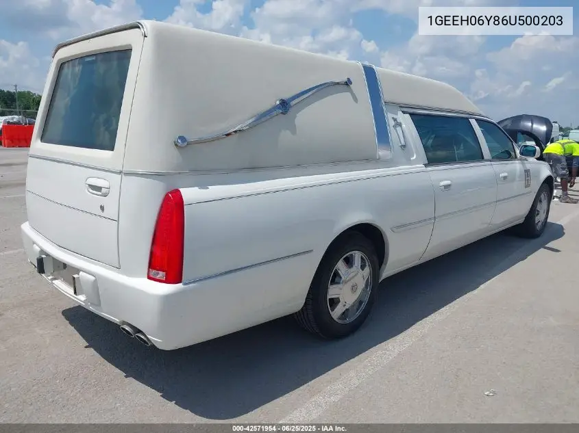 2006 Cadillac Dts Standard VIN: 1GEEH06Y86U500203 Lot: 42571954
