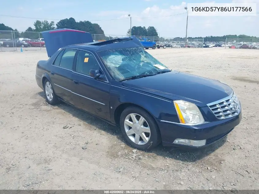 2006 Cadillac Dts VIN: 1G6KD57Y86U177566 Lot: 42580652
