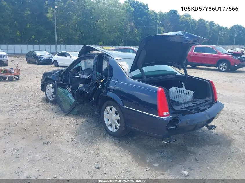 2006 Cadillac Dts VIN: 1G6KD57Y86U177566 Lot: 42580652