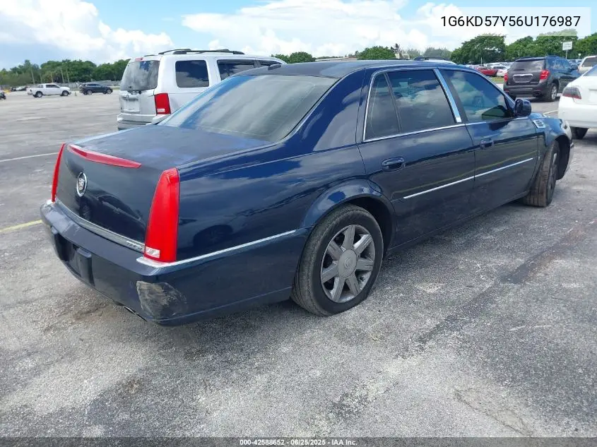 2006 Cadillac Dts VIN: 1G6KD57Y56U176987 Lot: 42588652