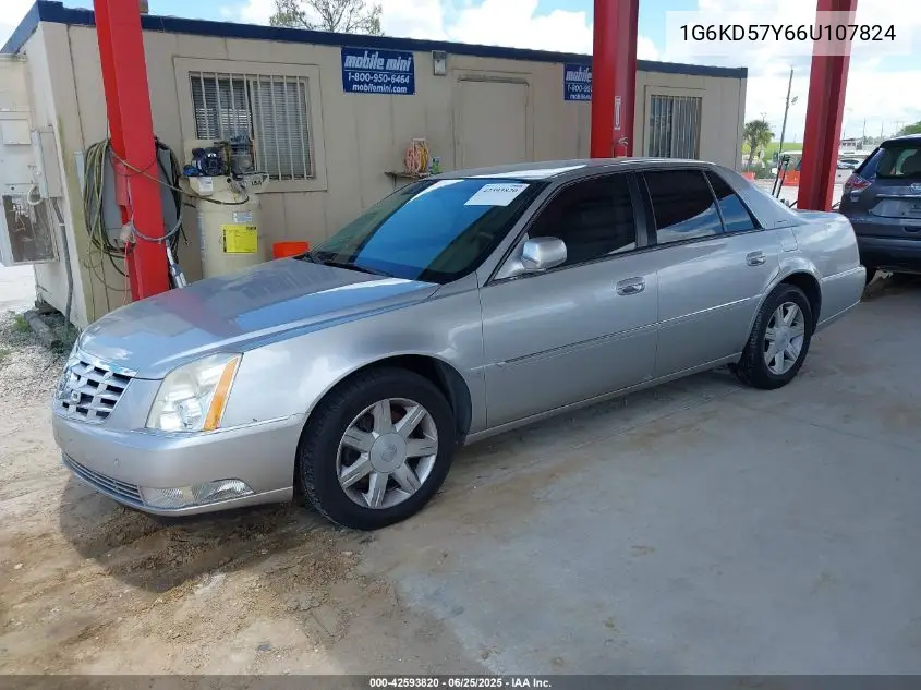 2006 Cadillac Dts VIN: 1G6KD57Y66U107824 Lot: 42593820