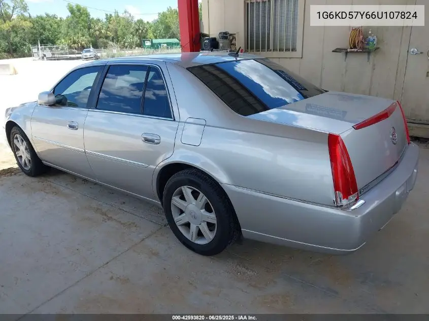 2006 Cadillac Dts VIN: 1G6KD57Y66U107824 Lot: 42593820