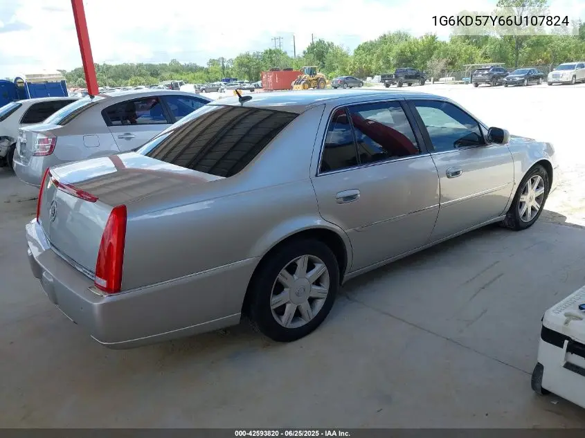 2006 Cadillac Dts VIN: 1G6KD57Y66U107824 Lot: 42593820