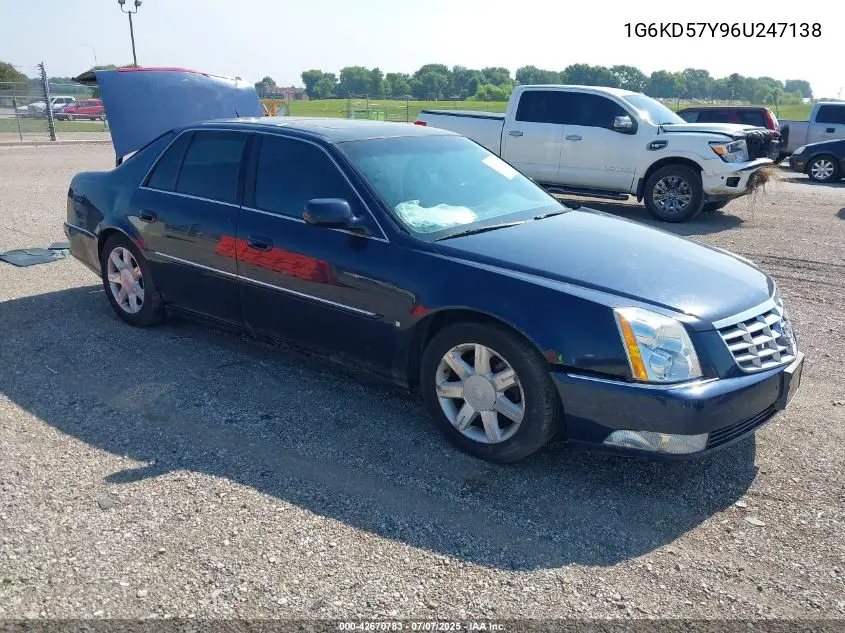 2006 Cadillac Dts Standard VIN: 1G6KD57Y96U247138 Lot: 42670783