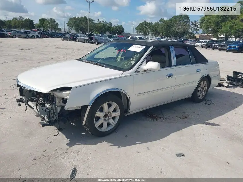 2006 Cadillac Dts Performance VIN: 1G6KD57966U132215 Lot: 42676875