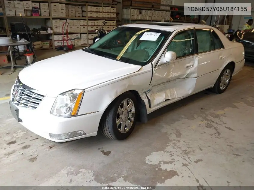 2006 Cadillac Dts Standard VIN: 1G6KD57Y06U184155 Lot: 42699712