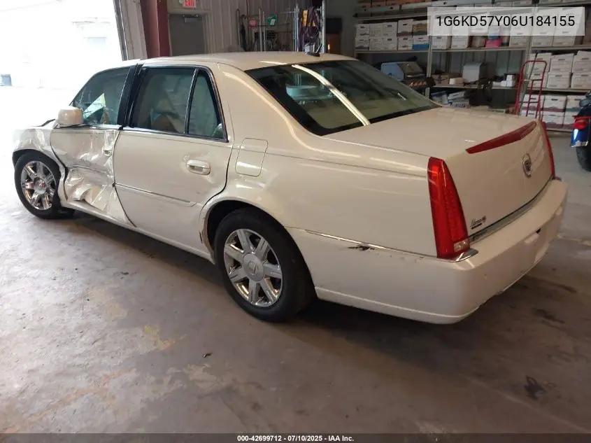 2006 Cadillac Dts Standard VIN: 1G6KD57Y06U184155 Lot: 42699712