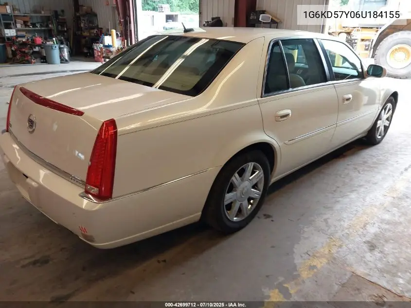2006 Cadillac Dts Standard VIN: 1G6KD57Y06U184155 Lot: 42699712
