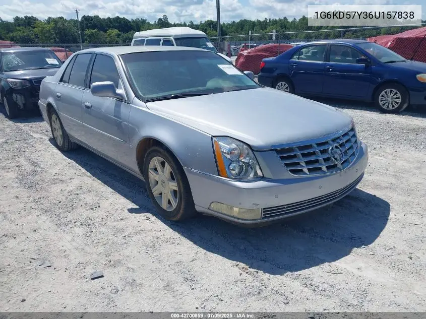 2006 Cadillac Dts VIN: 1G6KD57Y36U157838 Lot: 42700859
