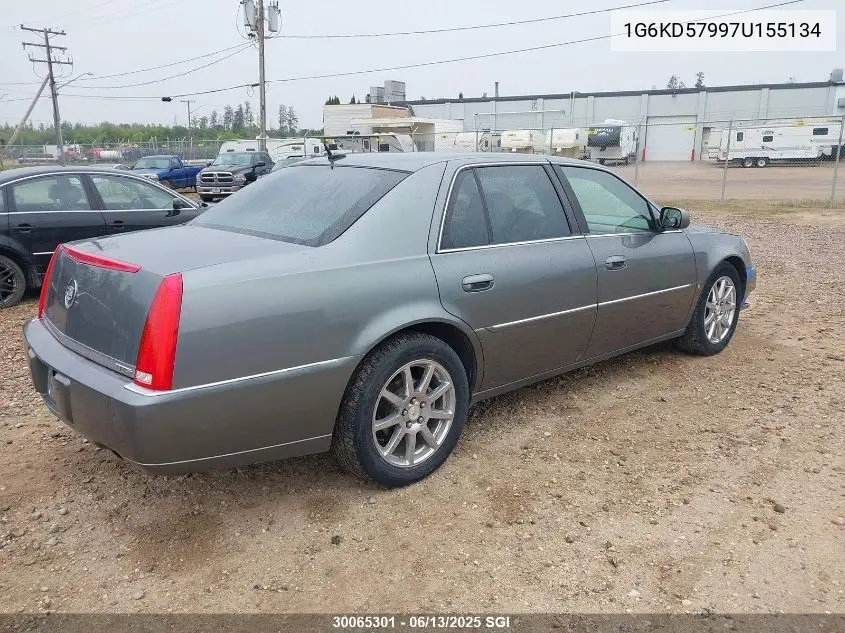 2007 Cadillac Dts VIN: 1G6KD57997U155134 Lot: 30065301