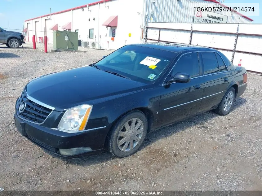 2007 Cadillac Dts Performance VIN: 1G6KD57947U214574 Lot: 41510643