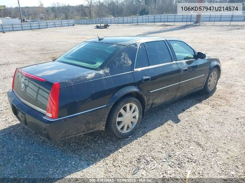 2007 Cadillac Dts Performance VIN: 1G6KD57947U214574 Lot: 41510643
