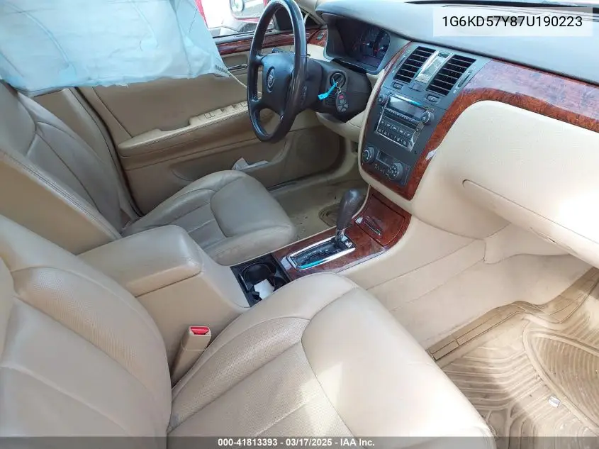 2007 Cadillac Dts Luxury I VIN: 1G6KD57Y87U190223 Lot: 41813393