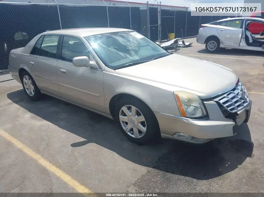 2007 Cadillac Dts V8 VIN: 1G6KD57Y57U173167 Lot: 42182101