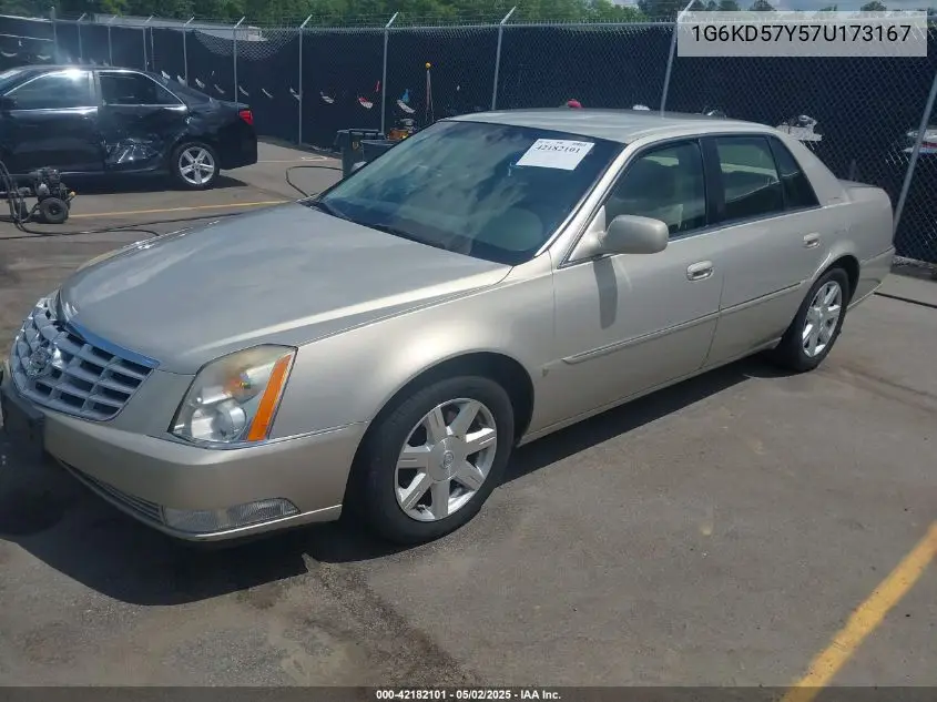 2007 Cadillac Dts V8 VIN: 1G6KD57Y57U173167 Lot: 42182101