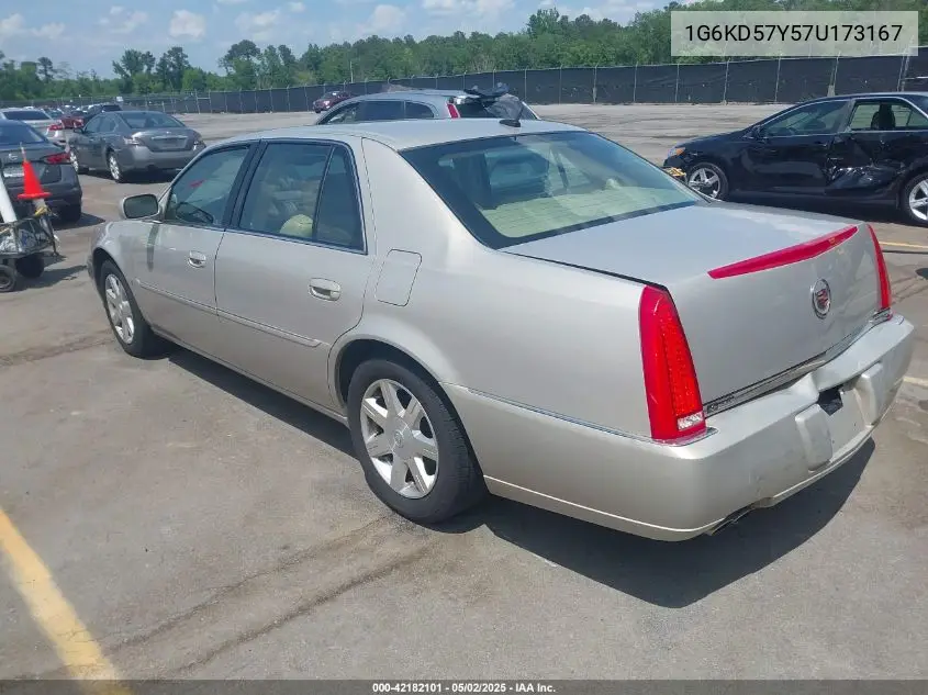 2007 Cadillac Dts V8 VIN: 1G6KD57Y57U173167 Lot: 42182101
