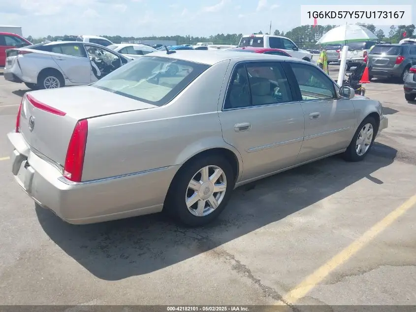 2007 Cadillac Dts V8 VIN: 1G6KD57Y57U173167 Lot: 42182101