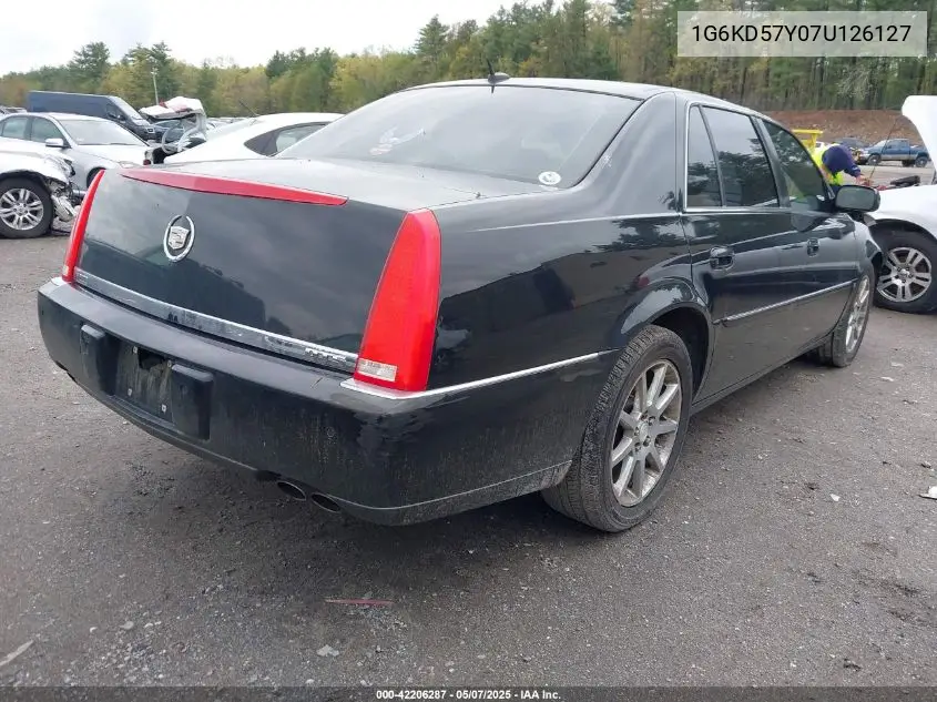 2007 Cadillac Dts Standard VIN: 1G6KD57Y07U126127 Lot: 42206287