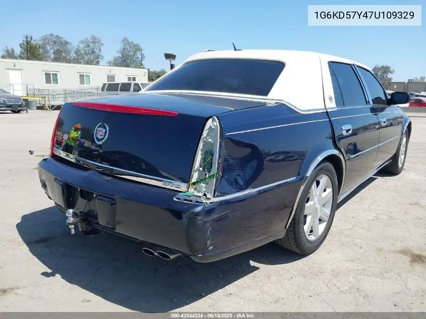 2007 Cadillac Dts V8 VIN: 1G6KD57Y47U109329 Lot: 42544334