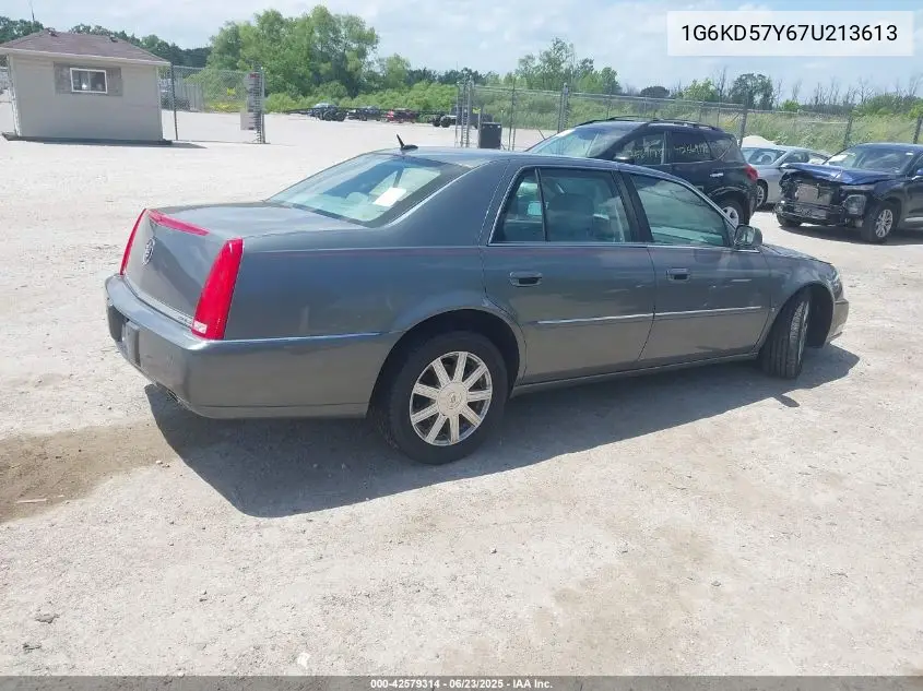 2007 Cadillac Dts Luxury Ii VIN: 1G6KD57Y67U213613 Lot: 42579314