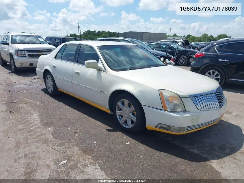 2007 Cadillac Dts Luxury I VIN: 1G6KD57YX7U178039 Lot: 42584956