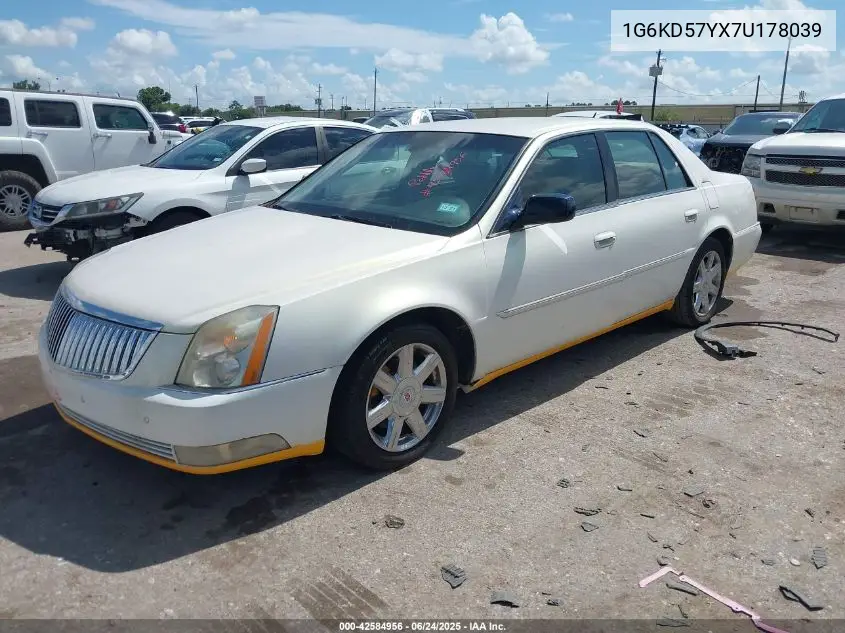 2007 Cadillac Dts Luxury I VIN: 1G6KD57YX7U178039 Lot: 42584956
