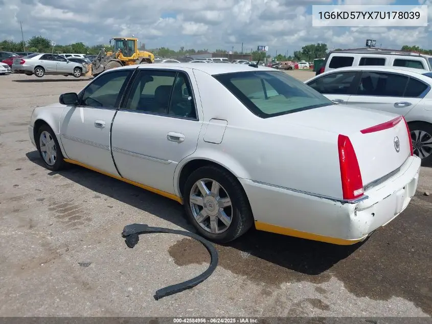 2007 Cadillac Dts Luxury I VIN: 1G6KD57YX7U178039 Lot: 42584956