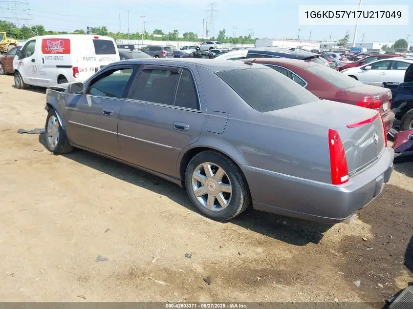 2007 Cadillac Dts V8 VIN: 1G6KD57Y17U217049 Lot: 42603371