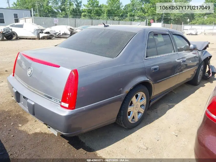 2007 Cadillac Dts V8 VIN: 1G6KD57Y17U217049 Lot: 42603371