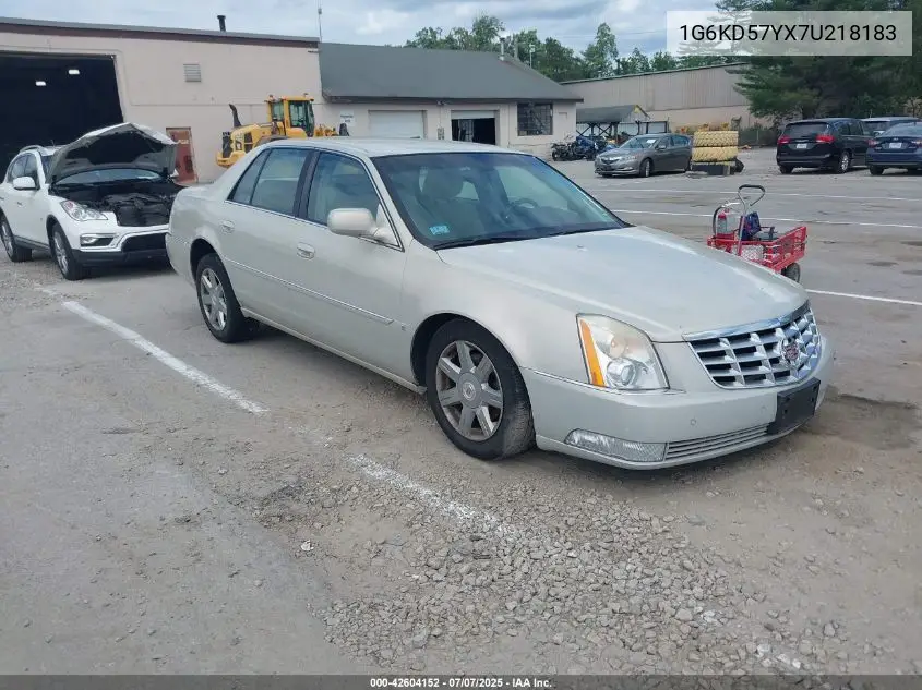 2007 Cadillac Dts Luxury I VIN: 1G6KD57YX7U218183 Lot: 42604152