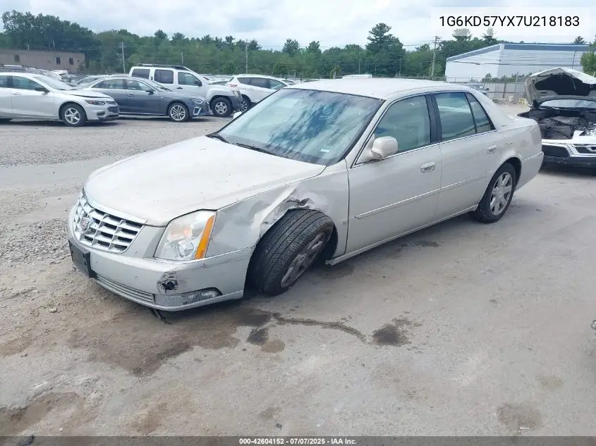 2007 Cadillac Dts Luxury I VIN: 1G6KD57YX7U218183 Lot: 42604152