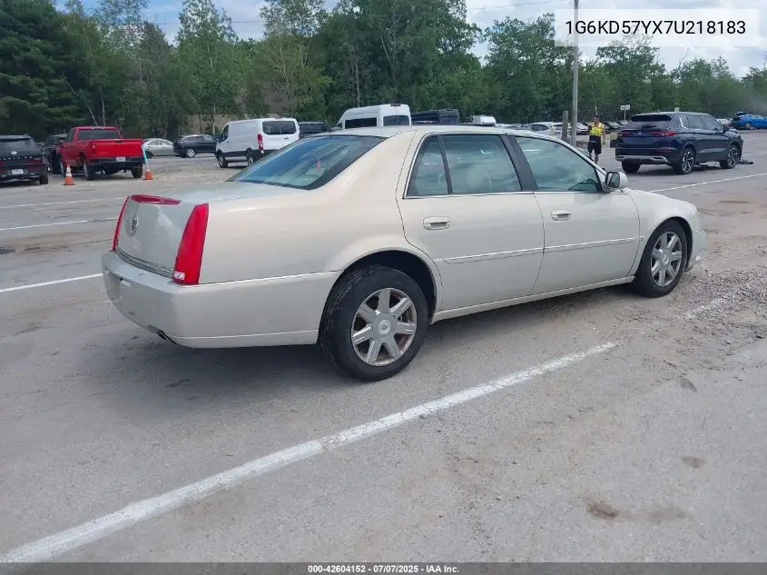 2007 Cadillac Dts Luxury I VIN: 1G6KD57YX7U218183 Lot: 42604152