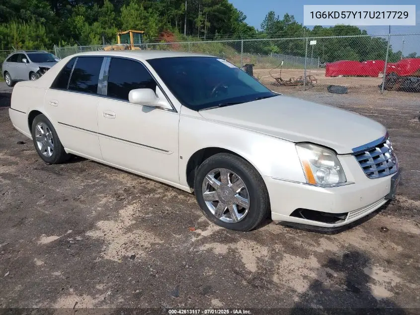 2007 Cadillac Dts Luxury I VIN: 1G6KD57Y17U217729 Lot: 42613117