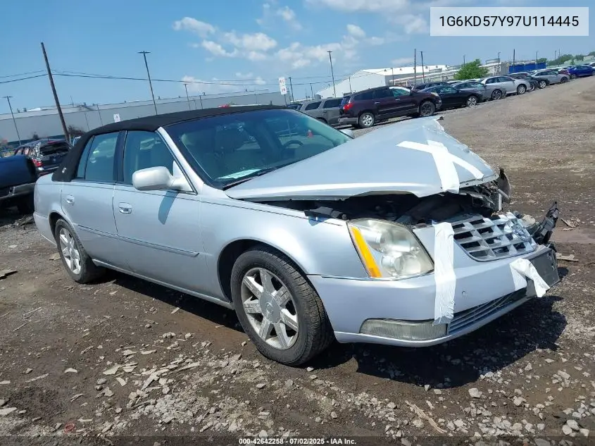 2007 Cadillac Dts Luxury I VIN: 1G6KD57Y97U114445 Lot: 42642258
