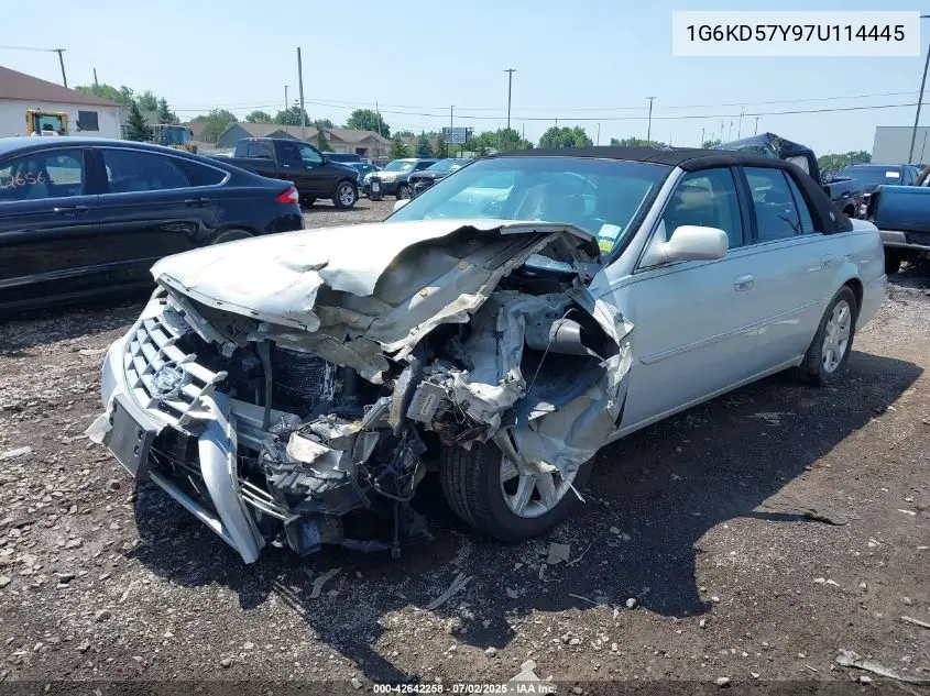 2007 Cadillac Dts Luxury I VIN: 1G6KD57Y97U114445 Lot: 42642258