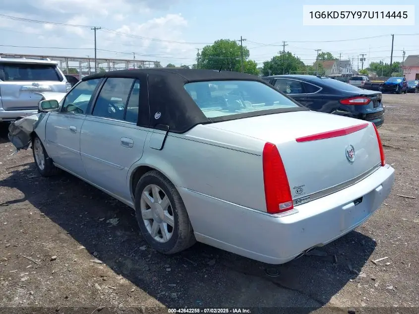 2007 Cadillac Dts Luxury I VIN: 1G6KD57Y97U114445 Lot: 42642258