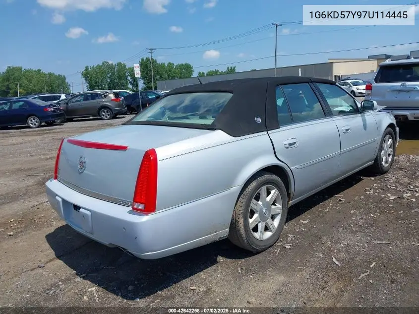 2007 Cadillac Dts Luxury I VIN: 1G6KD57Y97U114445 Lot: 42642258