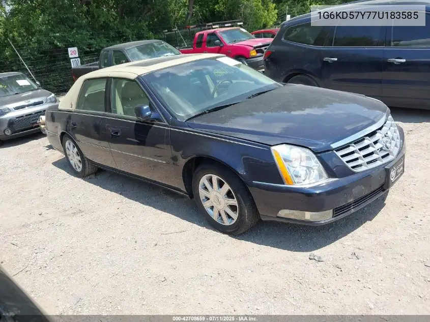 2007 Cadillac Dts VIN: 1G6KD57Y77U183585 Lot: 42708659