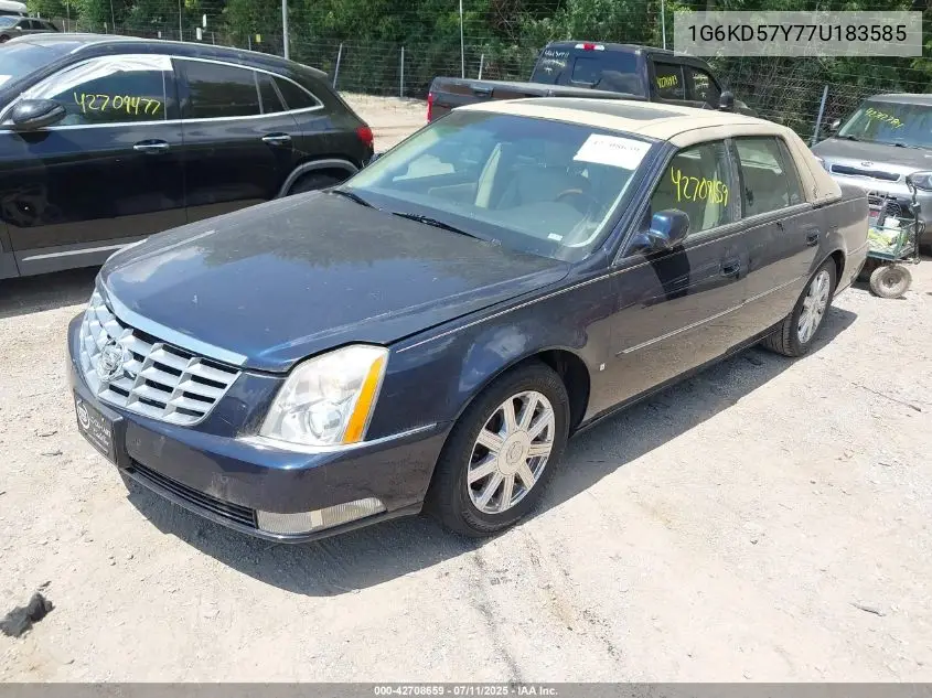2007 Cadillac Dts VIN: 1G6KD57Y77U183585 Lot: 42708659
