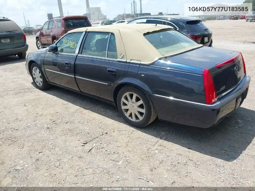 2007 Cadillac Dts VIN: 1G6KD57Y77U183585 Lot: 42708659