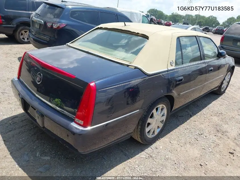 2007 Cadillac Dts VIN: 1G6KD57Y77U183585 Lot: 42708659