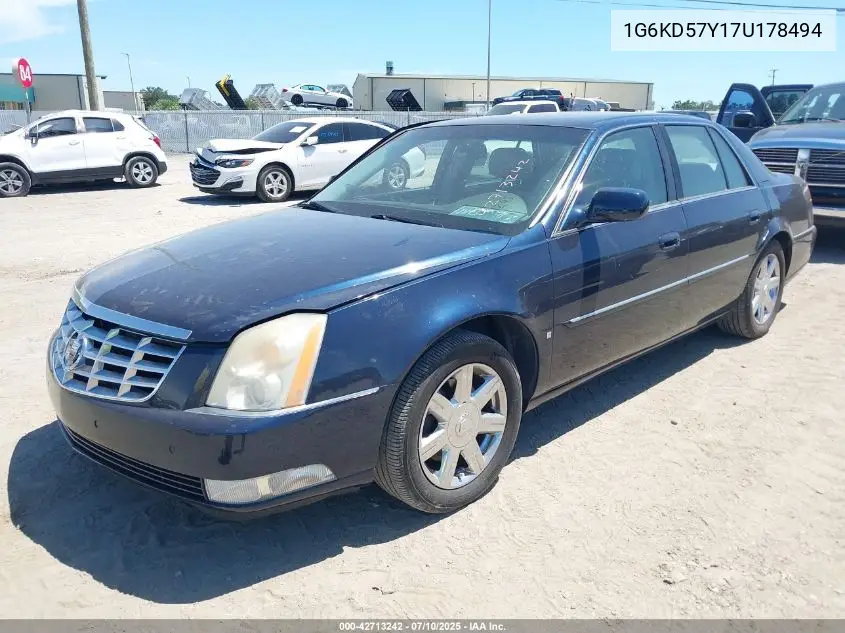2007 Cadillac Dts Luxury I VIN: 1G6KD57Y17U178494 Lot: 42713242