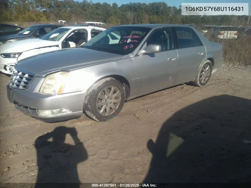 2008 Cadillac Dts 1Sa VIN: 1G6KD57Y68U116431 Lot: 41397501