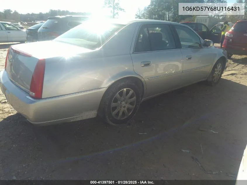 2008 Cadillac Dts 1Sa VIN: 1G6KD57Y68U116431 Lot: 41397501