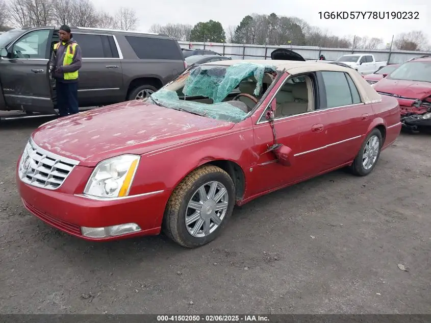 2008 Cadillac Dts 1Sd VIN: 1G6KD57Y78U190232 Lot: 41502050