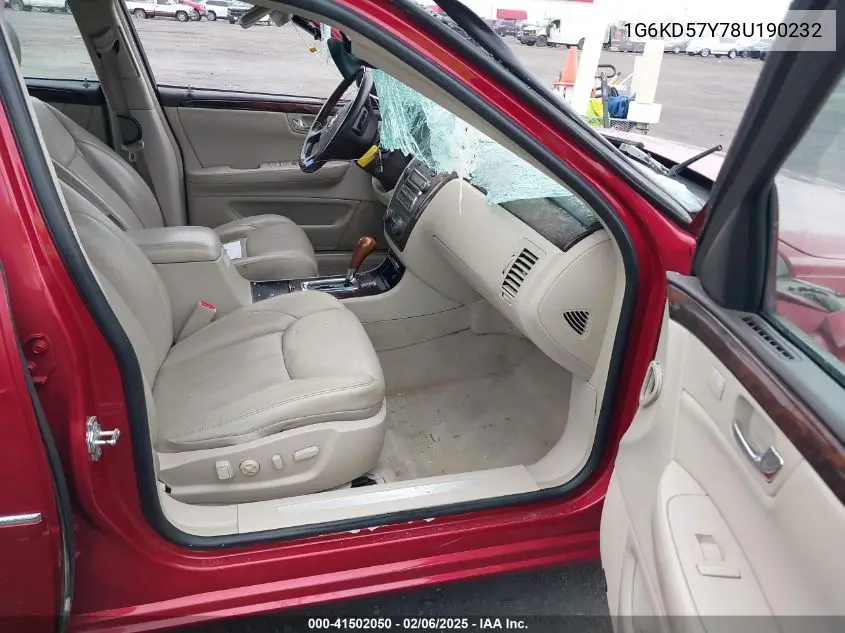 2008 Cadillac Dts 1Sd VIN: 1G6KD57Y78U190232 Lot: 41502050